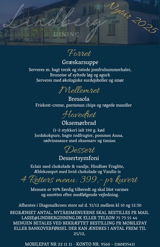 New Years Eve Dinner Menu Template